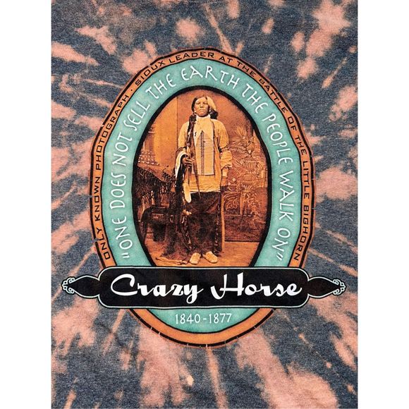 Crazy Horse Native American Bleached Tee - Picture 3 of 4